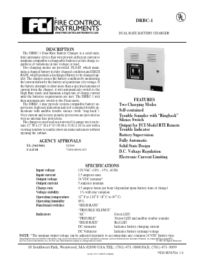 DRBC-1 Datasheet PDF Gamewell-FCI by Honeywell