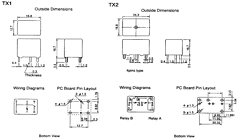 TX2-9XF Datasheet PDF Global Components and Controls 