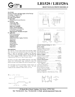 LH1529A Datasheet PDF Global Components and Controls 