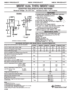 MBRF1635 Datasheet PDF General Semiconductor