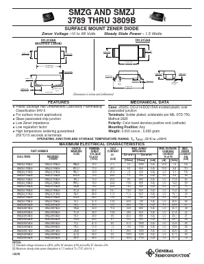SMZG3789B Datasheet PDF General Semiconductor