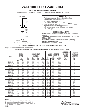 Z4KE190A Datasheet PDF General Semiconductor