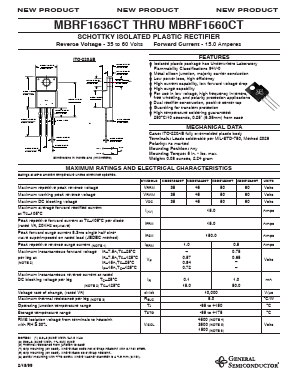 MBRF1545CT Datasheet PDF General Semiconductor