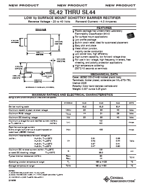 SL44 Datasheet PDF General Semiconductor