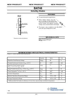 BAT48 Datasheet PDF General Semiconductor