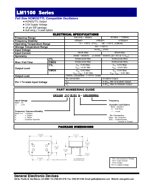 LM1100.3CAE/D Datasheet PDF General Electric Company