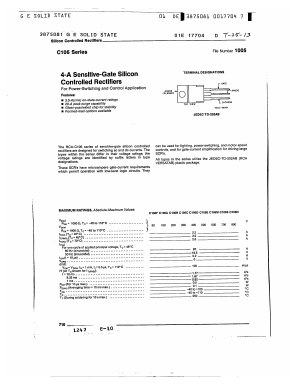 C106 Datasheet PDF GE Solid State