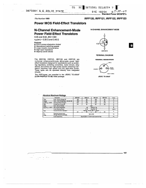 IRFF120 Datasheet PDF GE Solid State