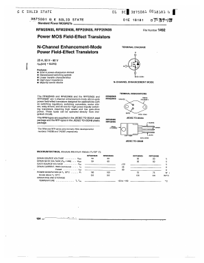 RFM25N06 Datasheet PDF GE Solid State