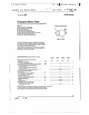 T4700D Datasheet PDF GE Solid State