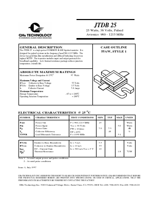JTDB25 Datasheet PDF GHz Technology
