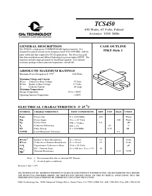 TCS450 Datasheet PDF GHz Technology