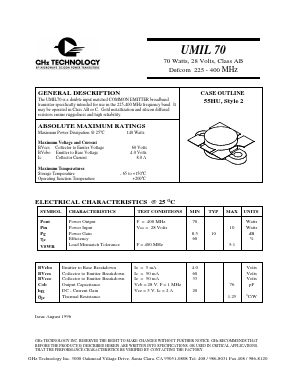 UMIL70 Datasheet PDF GHz Technology
