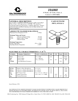 10A060 Datasheet PDF GHz Technology
