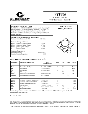VTV300 Datasheet PDF GHz Technology