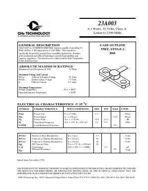 23A003 Datasheet PDF GHz Technology
