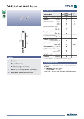 GWX-26D Datasheet PDF Golledge Electronics Ltd