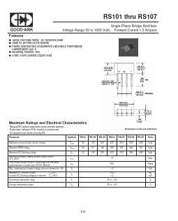 RS107 Datasheet PDF GOOD-ARK