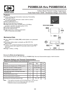 P6SMB51A Datasheet PDF GOOD-ARK