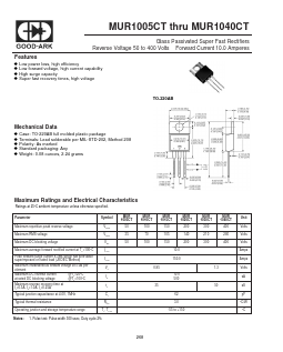 MUR1015CT Datasheet PDF GOOD-ARK