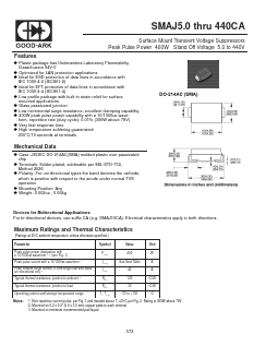 SMAJ70 Datasheet PDF GOOD-ARK