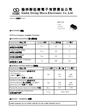 GM807 Datasheet PDF Guilin Strong Micro-Electronics Co., Ltd.