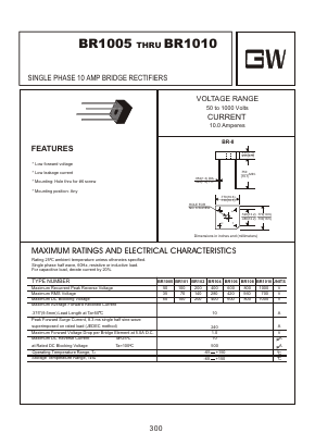 BR1010 Datasheet PDF Goodwork Semiconductor Co., Ltd.