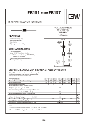 FR152 Datasheet PDF Goodwork Semiconductor Co., Ltd.