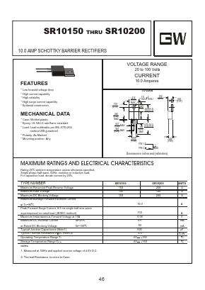 SR10150 Datasheet PDF Goodwork Semiconductor Co., Ltd.