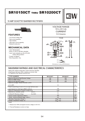 SR10200CT Datasheet PDF Goodwork Semiconductor Co., Ltd.