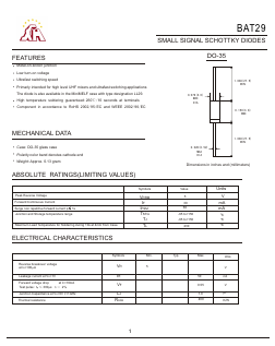 BAT29 Datasheet PDF Gaomi Xinghe Electronics Co., Ltd.
