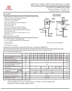 SRF520 Datasheet PDF Gaomi Xinghe Electronics Co., Ltd.