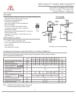 SR1535CT Datasheet PDF Gaomi Xinghe Electronics Co., Ltd.