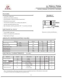 LL700A Datasheet PDF Gaomi Xinghe Electronics Co., Ltd.