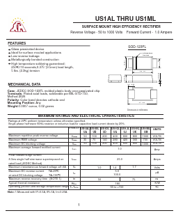US1ML Datasheet PDF Gaomi Xinghe Electronics Co., Ltd.