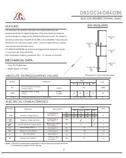 DB6 Datasheet PDF Gaomi Xinghe Electronics Co., Ltd.