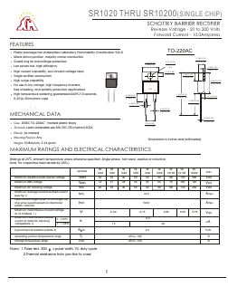 SR1030 Datasheet PDF Gaomi Xinghe Electronics Co., Ltd.