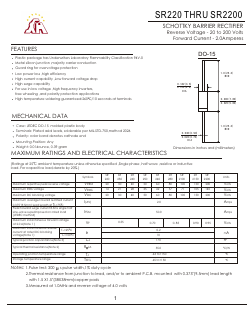 SR220 Datasheet PDF Gaomi Xinghe Electronics Co., Ltd.