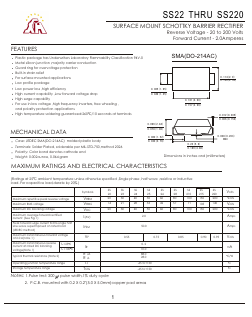 SS220 Datasheet PDF Gaomi Xinghe Electronics Co., Ltd.