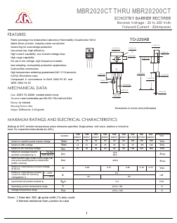 MBR2020CT Datasheet PDF Gaomi Xinghe Electronics Co., Ltd.