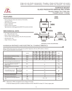 DB152S Datasheet PDF Gaomi Xinghe Electronics Co., Ltd.
