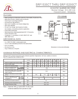 SRF15200CT Datasheet PDF Gaomi Xinghe Electronics Co., Ltd.
