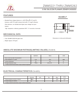 ZMM5225 Datasheet PDF Gaomi Xinghe Electronics Co., Ltd.