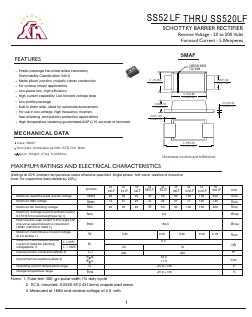 SS510LF Datasheet PDF Gaomi Xinghe Electronics Co., Ltd.