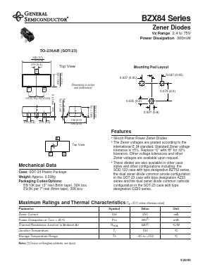 BZX84-C56 Datasheet PDF General Semiconductor