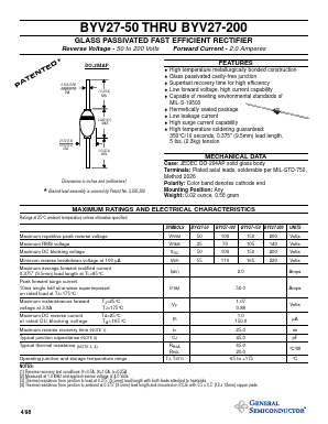BYV27-100 Datasheet PDF General Semiconductor