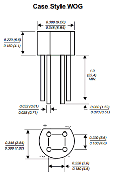 W01G Datasheet PDF General Semiconductor