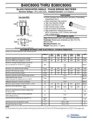 B80C800G Datasheet PDF General Semiconductor