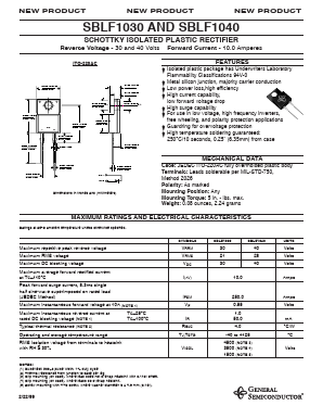 SBLF1040 Datasheet PDF General Semiconductor
