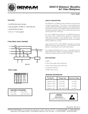 GX4314 Datasheet PDF Gennum -> Semtech